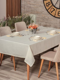 L'essentiel linge de maison Mantel Plain 220 - Crema